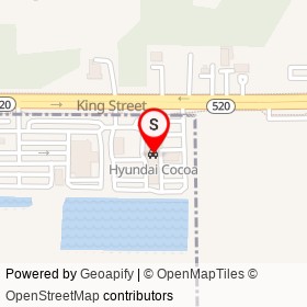 Hyundai Cocoa on King Street, Cocoa West Florida - location map
