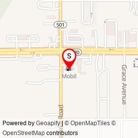 Mobil on Clearlake Road, Cocoa West Florida - location map