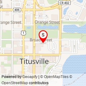 Riverside Shoe Repair on Broad Street, Titusville Florida - location map