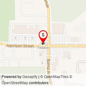 Texaco on Harrison Street, Titusville Florida - location map