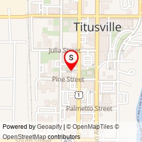 American Space Museum & US Space Walk of Fame on Pine Street, Titusville Florida - location map