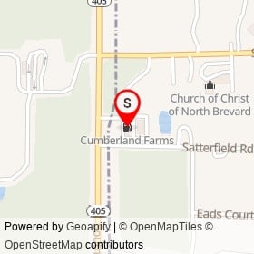 Cumberland Farms on Satterfield Road, Titusville Florida - location map