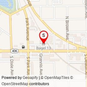 Bagel 13 on North Grannis Avenue, Titusville Florida - location map