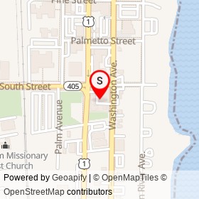 Three Oaks Motel on South Hopkins Avenue, Titusville Florida - location map