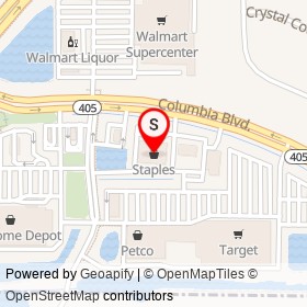 Staples on Columbia Boulevard, Titusville Florida - location map