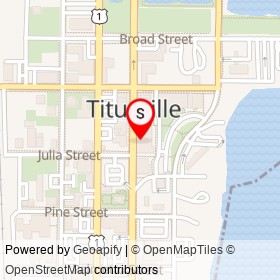The Downtown Gallery on Washington Avenue, Titusville Florida - location map