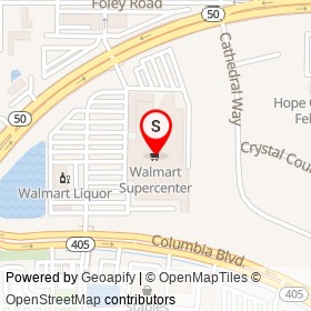Walmart Supercenter on Cheney Highway, Titusville Florida - location map