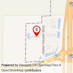 Hampton Inn Titusville/I-95 Kennedy Space Center on Helen Hauser Boulevard, Titusville Florida - location map