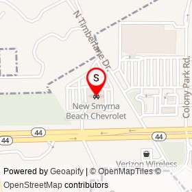 New Smyrna Beach Chevrolet on North Timberlane Drive, New Smyrna Beach Florida - location map