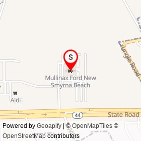 Mullinax Ford New Smyrna Beach on State Road 44, Glencoe Florida - location map