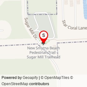 New Smyrna Beach Pedestrian Trail - Sugar Mill Trailhead on , Glencoe Florida - location map