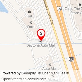 Daytona Auto Mall on I 95, Daytona Beach Florida - location map