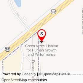 Green Acres: Habitat for Human Growth and Performance on International Speedway Boulevard, Daytona Beach Florida - location map