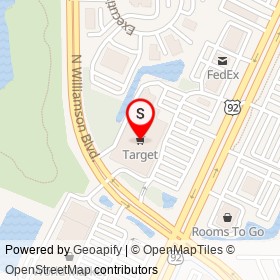 Target on International Speedway Boulevard, Daytona Beach Florida - location map