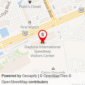Daytona International Speedway Visitors Center on International Speedway Boulevard, Daytona Beach Florida - location map
