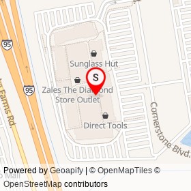Sunglass Hut on Cornerstone Boulevard, Daytona Beach Florida - location map