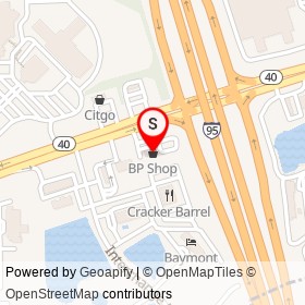 BP Shop on Interchange Boulevard, Ormond Beach Florida - location map