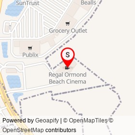 Regal Ormond Beach Cinema on Williamson Boulevard, Ormond Beach Florida - location map