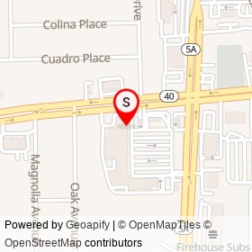Paganos Pizzeria on West Granada Boulevard, Ormond Beach Florida - location map