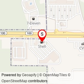 Shell on Moody Boulevard, Flagler Beach Florida - location map