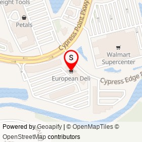 European Deli on Cypress Edge Drive, Palm Coast Florida - location map
