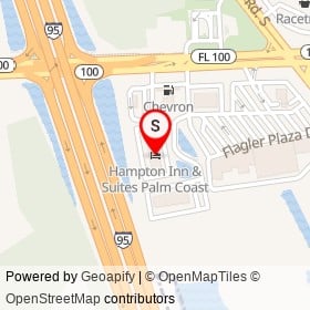 Hampton Inn & Suites Palm Coast on Flagler Plaza Drive, Palm Coast Florida - location map