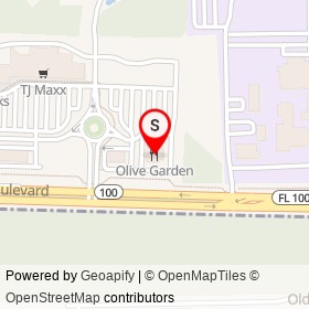 Olive Garden on Moody Boulevard, Palm Coast Florida - location map