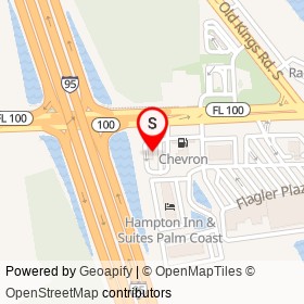Burger King on Moody Boulevard, Palm Coast Florida - location map