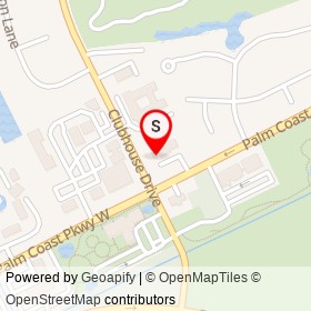 Shell on Clubhouse Drive, Palm Coast Florida - location map