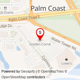 Golden Corral on Cypress Edge Drive, Palm Coast Florida - location map