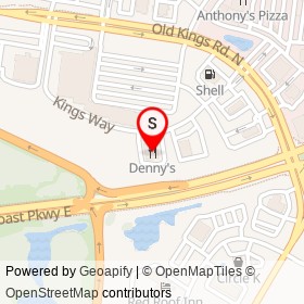 Denny's on Kings Way, Palm Coast Florida - location map