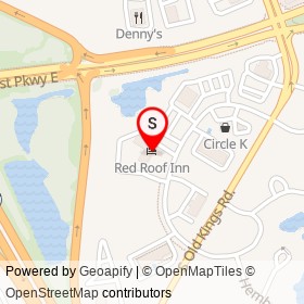 Red Roof Inn on Kingswood Drive, Palm Coast Florida - location map