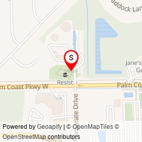 rose bush on Veteran's Memorial Loop, Palm Coast Florida - location map