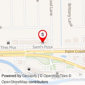 Sami's Pizza on Palm Coast Parkway Northwest, Palm Coast Florida - location map