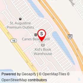 Carter's on State Highway 16, Saint Augustine Florida - location map