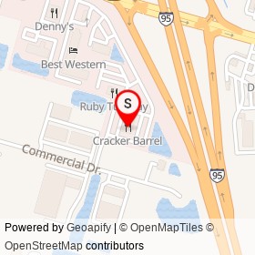 Cracker Barrel on Commercial Drive, Saint Augustine Florida - location map