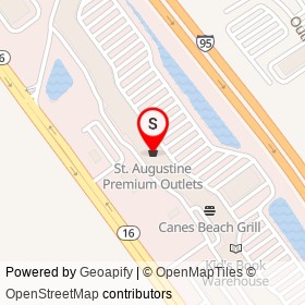 St. Augustine Premium Outlets on FL 16, Saint Augustine Florida - location map