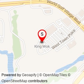 King Wok on West Town Place,  Florida - location map
