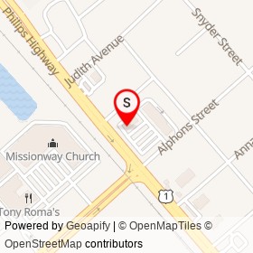 Canopy Road Cafe on Philips Highway, Jacksonville Florida - location map