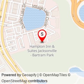 Hampton Inn & Suites Jacksonville - Bartram Park on Village Lake Circle, Jacksonville Florida - location map