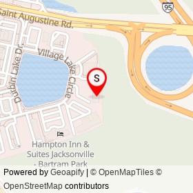 Holiday Inn Express Jacksonville South Bartram Park on Village Lake Circle, Jacksonville Florida - location map