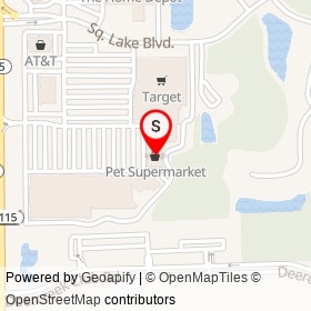 Pet Supermarket on Deercreek Club Road, Jacksonville Florida - location map