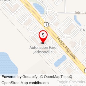 Autonation Ford Jacksonville on Philips Highway, Jacksonville Florida - location map