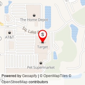 Target on Square Lake Boulevard, Jacksonville Florida - location map