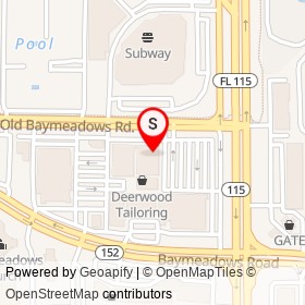 Subway on Old Baymeadows Road, Jacksonville Florida - location map