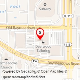 Mandaloun on Old Baymeadows Road, Jacksonville Florida - location map