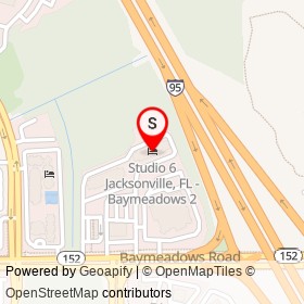 Studio 6 Jacksonville, FL - Baymeadows 2 on I 95, Jacksonville Florida - location map