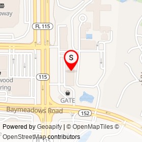 Starbucks on 10063-1 Baymeadows Ap, Jacksonville Florida - location map