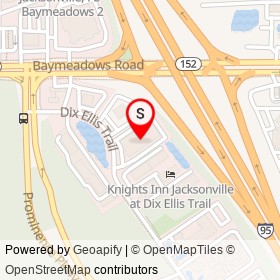 Days Inn Jacksonville Baymeadows on Dix Ellis Trail, Jacksonville Florida - location map