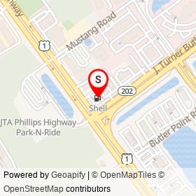 Shell on J. Turner Butler Boulevard, Jacksonville Florida - location map
